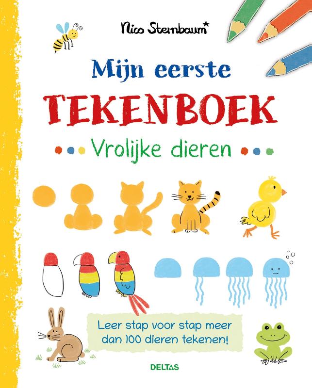 Mijn eerste tekenboek Vrolijke dieren (v