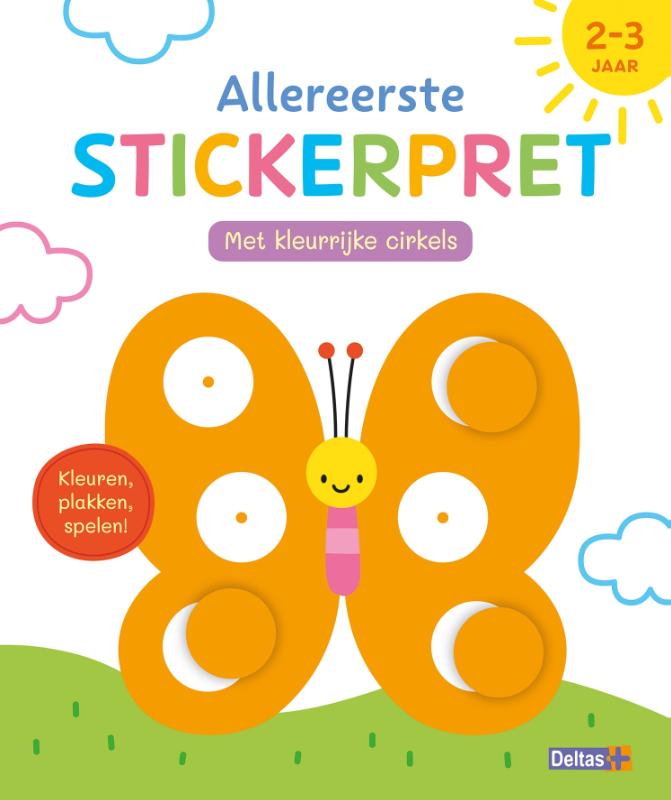 Allereerste stickerpret met kleurrijke c