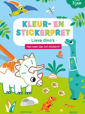 Kleur- en stickerpret - Lieve dino's (va