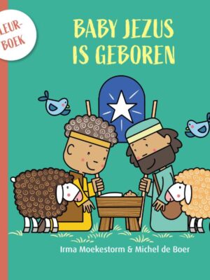 Baby Jezus is geboren kleurboek